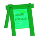 download House For Sale clipart image with 90 hue color