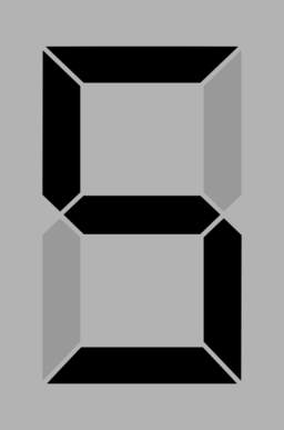 Seven Segment Display Gray 5