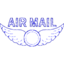 Vintage Air Mail Rubber Stamp