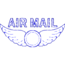 download Vintage Air Mail Rubber Stamp clipart image with 0 hue color