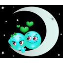 download Lover Moon Smiley Emoticon clipart image with 135 hue color