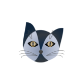 download Cat 2 clipart image with 180 hue color