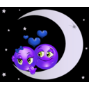 download Lover Moon Smiley Emoticon clipart image with 225 hue color