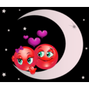 download Lover Moon Smiley Emoticon clipart image with 315 hue color