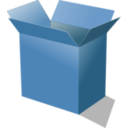 download Open Cardboard Box clipart image with 180 hue color