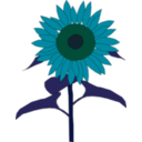 download Sunflower clipart image with 135 hue color