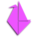 download Origami Bird clipart image with 270 hue color