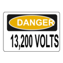 download Danger 13 200 Volts Alt 1 clipart image with 45 hue color