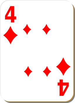 White Deck 4 Of Diamonds