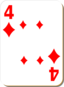 White Deck 4 Of Diamonds