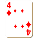 White Deck 4 Of Diamonds