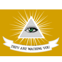 download They Are Watching You clipart image with 45 hue color