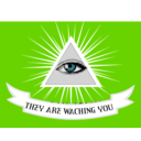 download They Are Watching You clipart image with 90 hue color