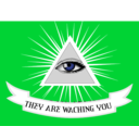download They Are Watching You clipart image with 135 hue color