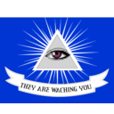 download They Are Watching You clipart image with 225 hue color