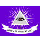 download They Are Watching You clipart image with 270 hue color
