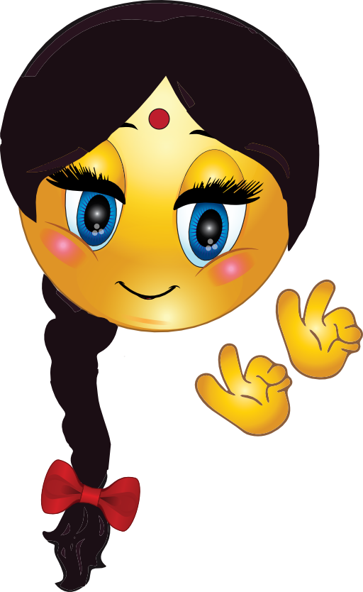 Indian Girl Smiley Emoticon