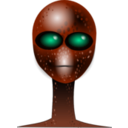 download Alien Face clipart image with 135 hue color