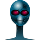 download Alien Face clipart image with 315 hue color