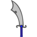 download Scimitar Simple clipart image with 225 hue color