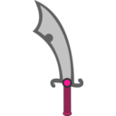 download Scimitar Simple clipart image with 315 hue color