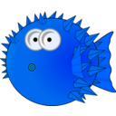 download Kugelfisch clipart image with 180 hue color