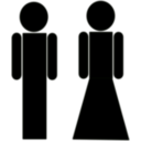download Toilet Sign clipart image with 90 hue color