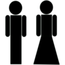 download Toilet Sign clipart image with 135 hue color
