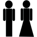 download Toilet Sign clipart image with 180 hue color