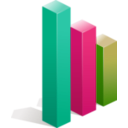download Column Chart clipart image with 315 hue color