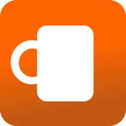 Coffee Mug Icon Orange Background