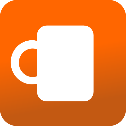 Coffee Mug Icon Orange Background