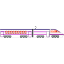 download Locomotive clipart image with 180 hue color