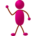 download Stickman clipart image with 135 hue color