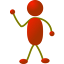 download Stickman clipart image with 180 hue color