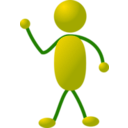 download Stickman clipart image with 225 hue color