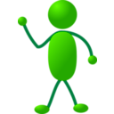 download Stickman clipart image with 270 hue color