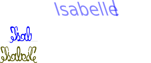 Ambigramme Isabelle