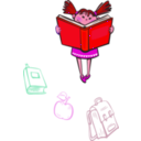 download School Days clipart image with 315 hue color