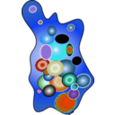 download Microbe Icon clipart image with 180 hue color