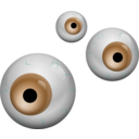 download Eyes clipart image with 180 hue color