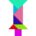 download Tangram clipart image with 135 hue color