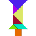 download Tangram clipart image with 225 hue color