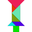 download Tangram clipart image with 315 hue color