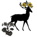 download Crowned Deer clipart image with 45 hue color