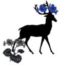 download Crowned Deer clipart image with 225 hue color
