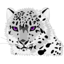 download Snow Leopard clipart image with 90 hue color