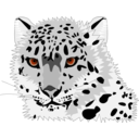 download Snow Leopard clipart image with 180 hue color