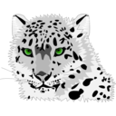 download Snow Leopard clipart image with 270 hue color