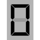download Seven Segment Display Gray 0 clipart image with 0 hue color